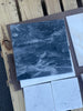 Bardiglio Nuvolato 12x12 polished marble tile with dark blue and white veins