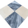Diamond-patterned Bardiglio Nuvolato 12X24 Marble tiles polished or honed finish