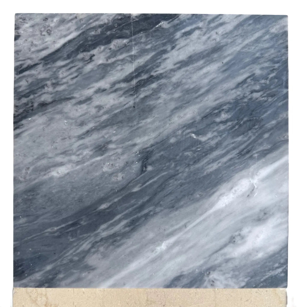 Gray and white Bardiglio Nuvolato marble tile 18x18 polished or honed