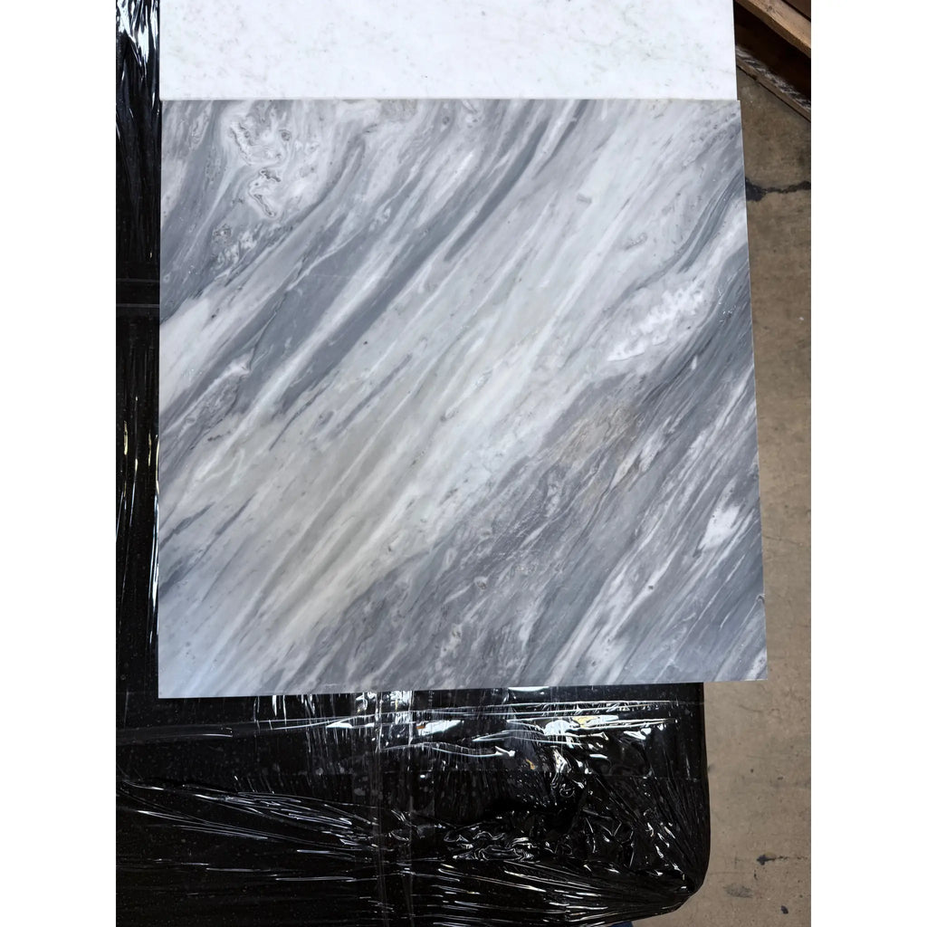 Gray and white Bardiglio Nuvolato 18x18 marble tile for polished or honed installation
