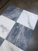Bardiglio Nuvolato 18x18 polished gray white marble checkered tiles