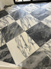 Bardiglio Nuvolato 24x24 polished black and white checkered marble tile