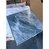 Rectangular Bardiglio Nuvolato marble slab with dark blue-grey color and prominent white veining