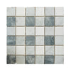 Square mosaic tile sheet of Bardiglio Nuvolato Thassos Oriental White 2X2 polished or honed