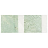 Two green marble tiles from Bari in Ming Green 12X12 and Carrara White 4X12 Set