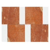 Red marble and white tile pattern in Bari in Rojo Alicante and Bianco Dolomite set