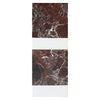 Maroon marble tile with white accents in Bari in Rosso Levanto and Bianco Dolomite set