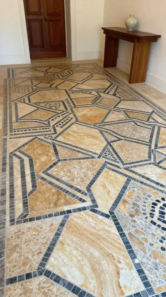 Intricate Mosaic Inlays for Foyer Floors