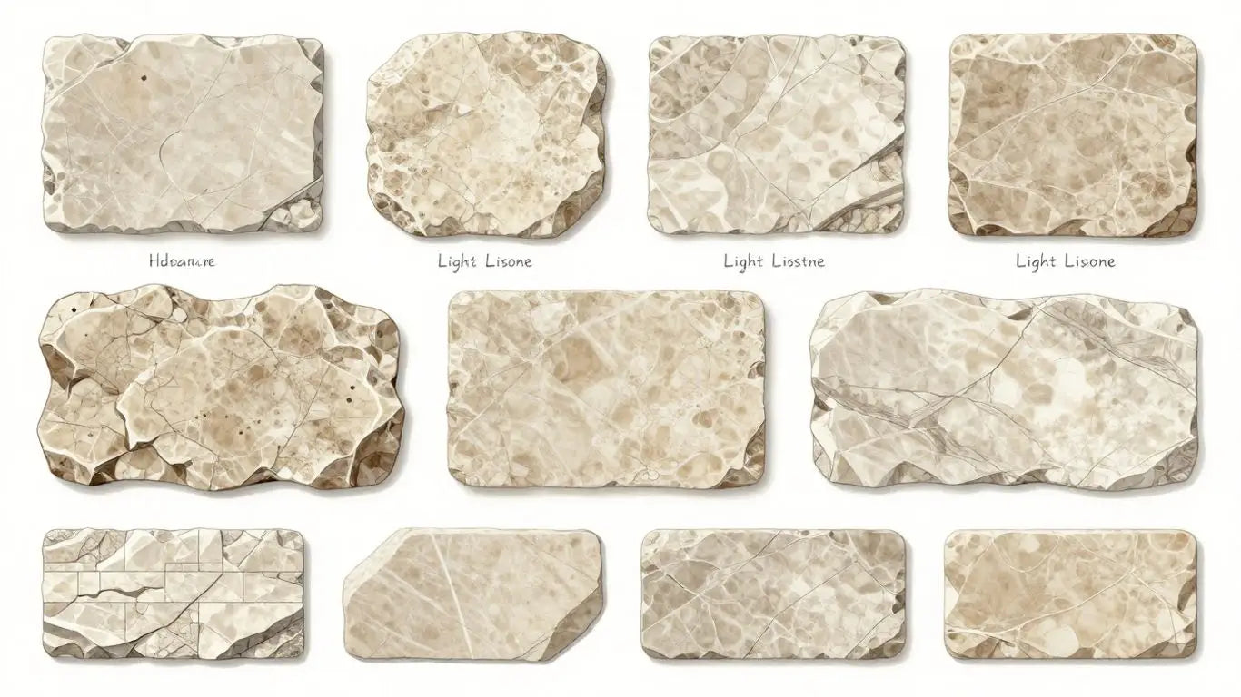 Light limestone surface textures sketch