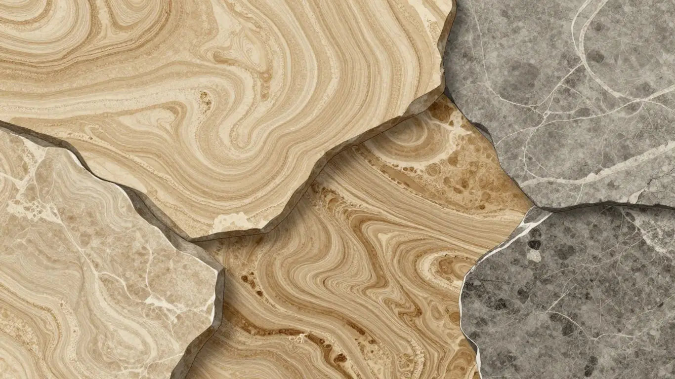 Earth tone limestone surface textures sketch