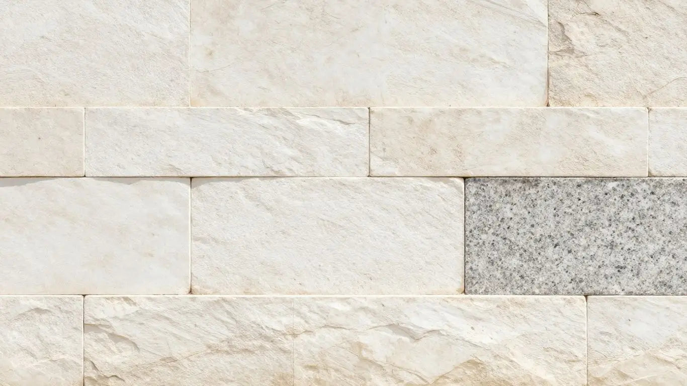 White limestone building facade sketch