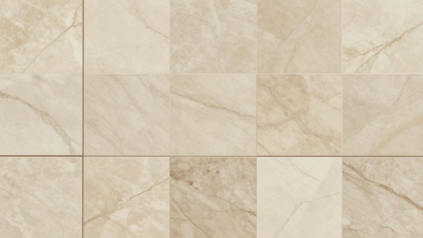 Beige marble tiles arranged geometrically