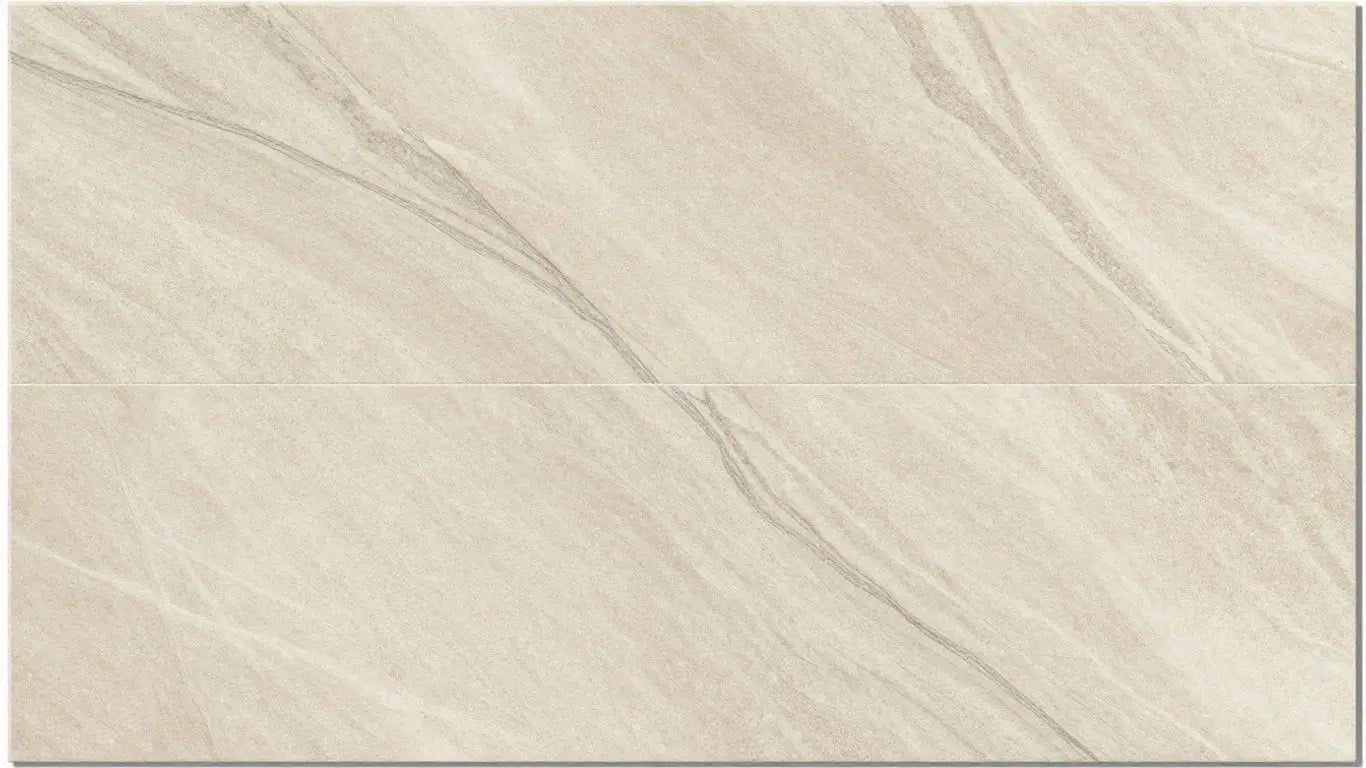 Vein cut travertine tile sketch with linear patterns.