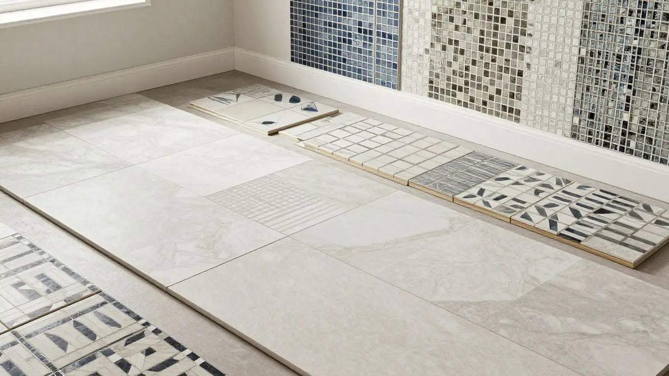 Room with different tile sizes illustrated