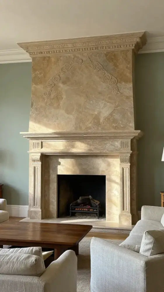 Custom Carved Fireplace Surrounds