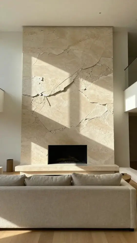 Textured Split Face Feature Walls