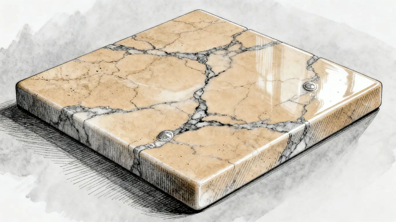 Beautiful veining in beige stone