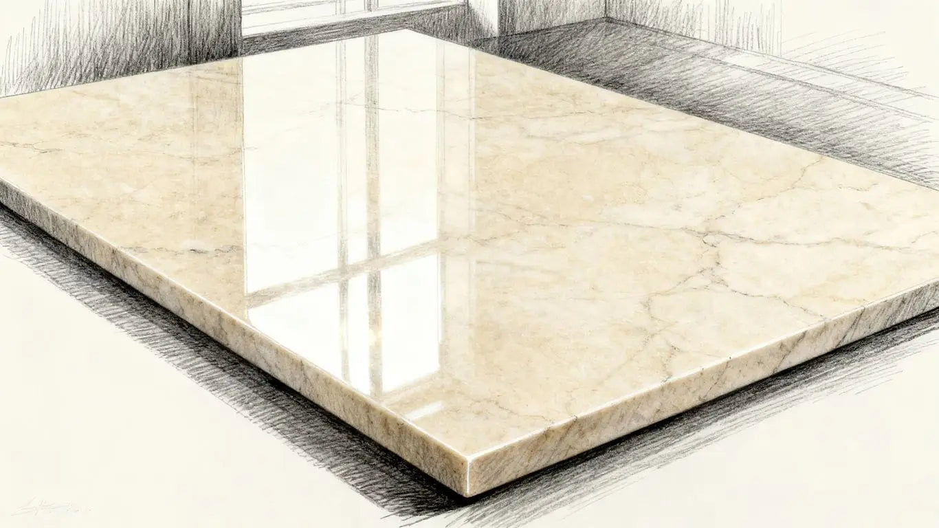 Reflective quality of a polished finish