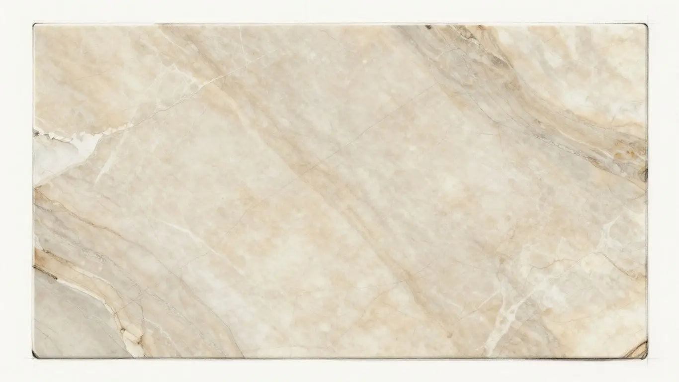 Crema Marfil marble slab sketch
