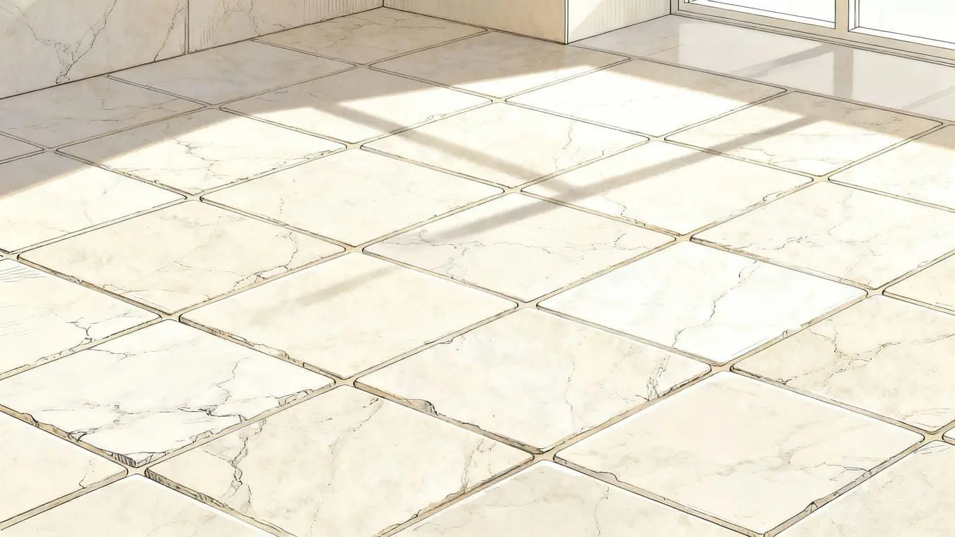 Light ivory stone tiles