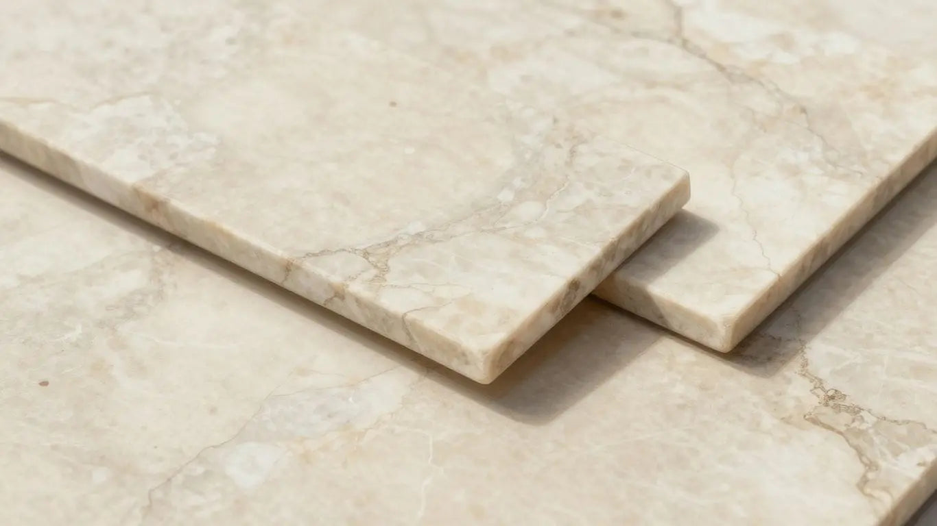 Crema Marfil marble slabs sketch