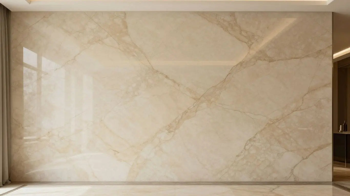 Beige marble slab with subtle veining.