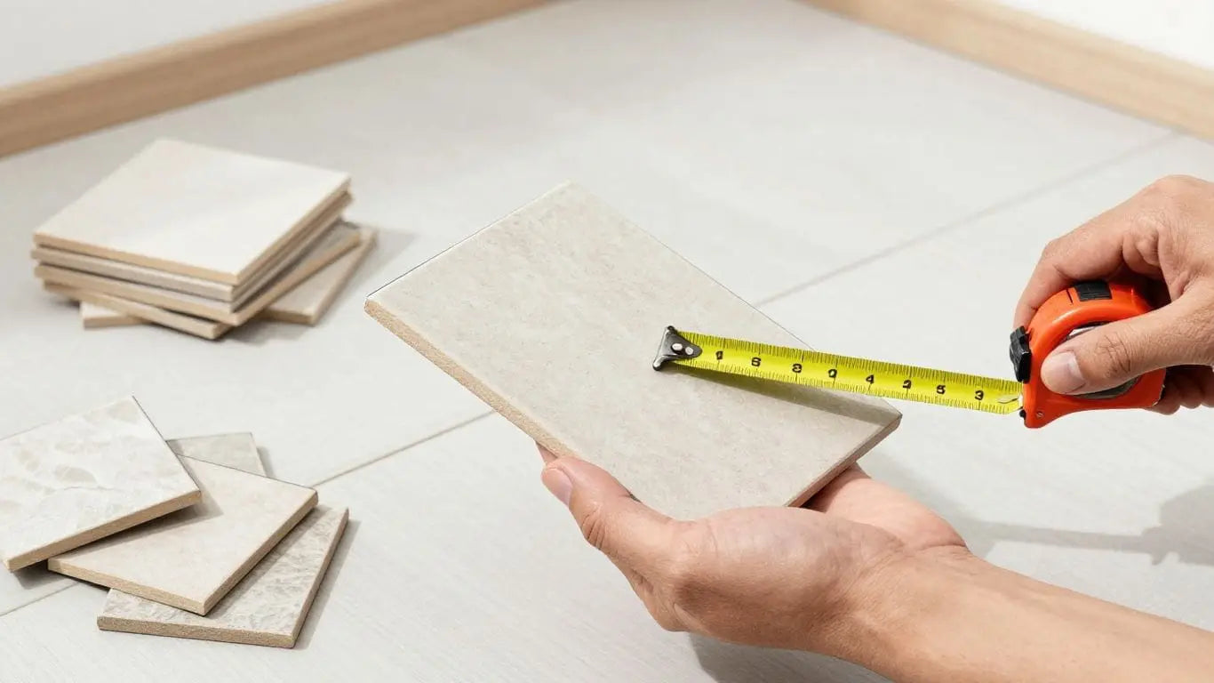 Calculating extra tile for home renovation project.