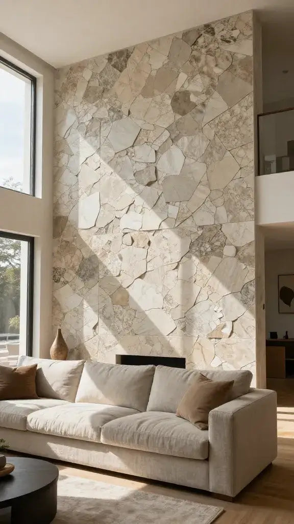 Textured Travertine Feature Walls