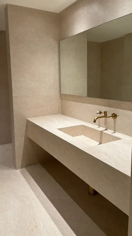 Hand-Carved Integrated Stone Sinks