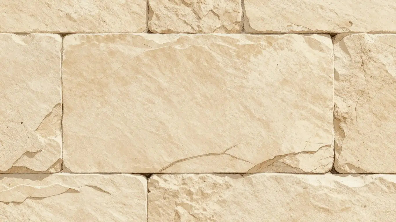 Beige limestone wall sketch with natural texture and warm tones.