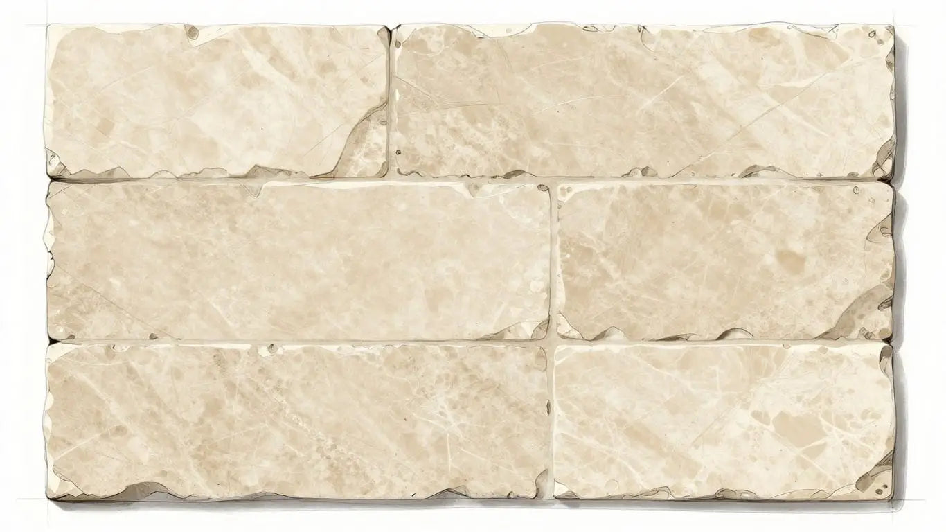 Durango Cream Travertine tile sketch