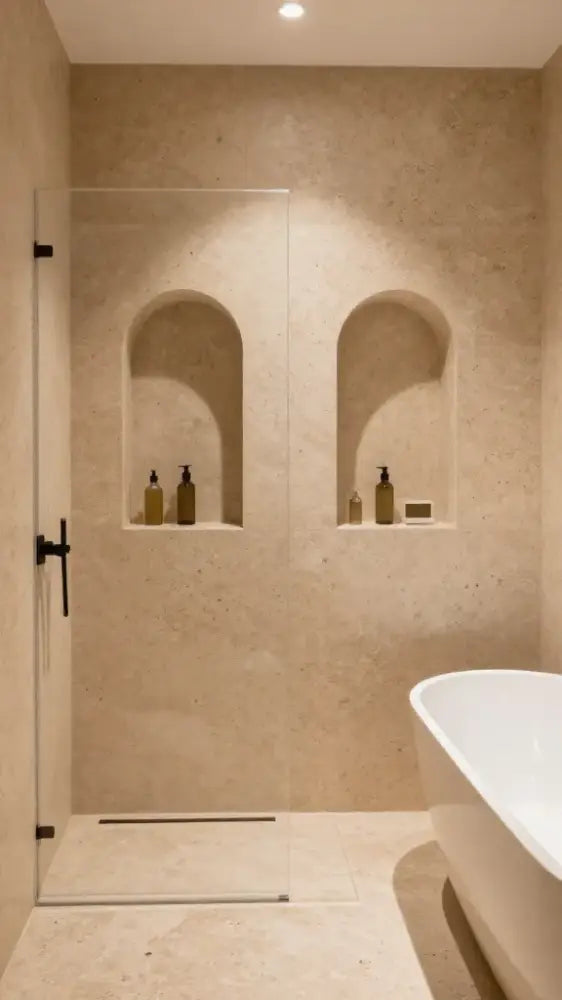 Arched Travertine Niche Insets