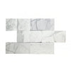 White marble brick pattern on Bianco Carrara Standard Polished Marble Tile 12x24