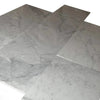 Bianco Carrara Standard 12X24 Polished Marble Tile display on marble floor tiles
