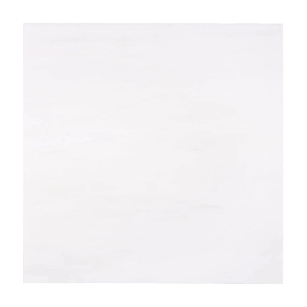 White square napkin on Bianco Dolomite 18X18 marble polished or honed surface