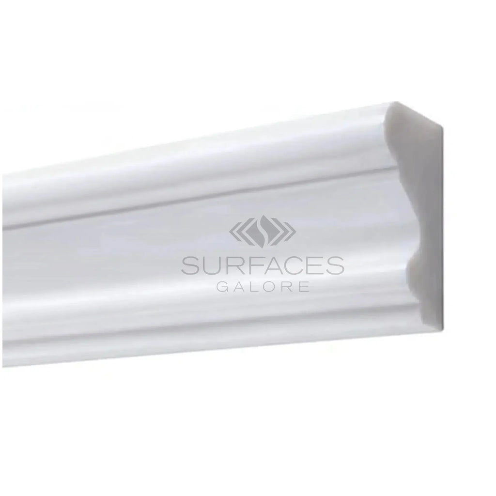 White decorative molding from Bianco Dolomite 2X12 Milano Molding Liner Marble