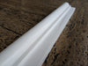 White Bianco Dolomite polished marble baseboard with glossy two-layer design