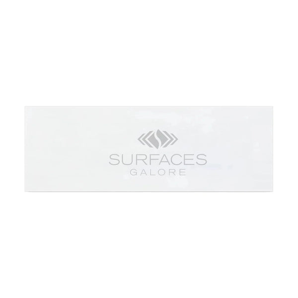 Rectangular white Bianco Dolomite 2X8 marble sample, polished or honed finish