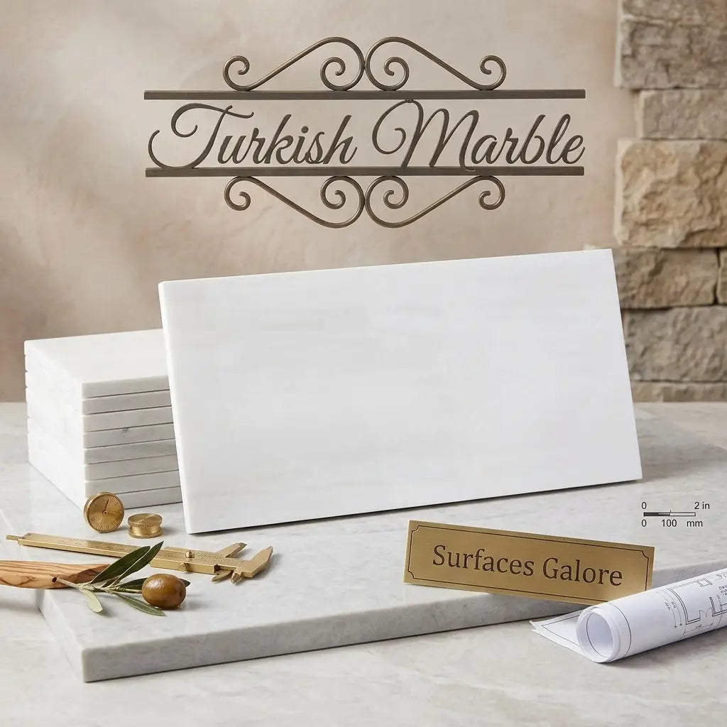 Bianco Dolomite 3x6 white Turkish marble tiles with a smooth polished surface and subtle veining