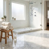 Bianco dolomite 4 inch hexagon mosaic marble floor tiles in polished white dolomite for elegant interior design