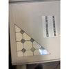 White and silver Bianco Dolomite octagon mosaic tile in geometric pattern