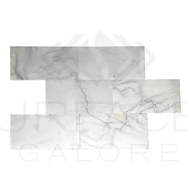 Marble-patterned Bianco Venatino White Marble 12X24 Honed Tile for elegant spaces