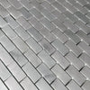 Gray rectangular tile pattern of Bianco Venatino White Marble Polished Mosaic Tile