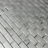 Gray rectangular tile pattern of Bianco Venatino White Marble Mosaic Tile