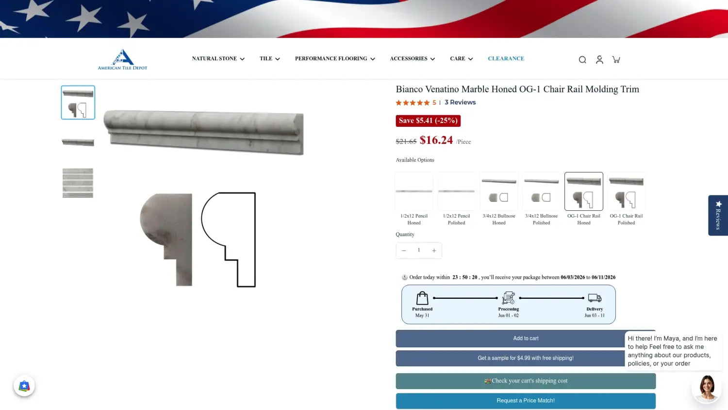https://americantiledepot.com/products/bianco-venatino-marble-honed-og-1-chair-rail-molding-trim