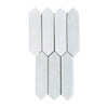 White Picket Tile Mosaic of Bianco Dolomite Marble 3 X 12 Inches for elegant design