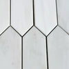 Bianco Dolomite Marble 3’’ X 12’’ Picket Mosaic with white picket tile pattern