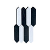Black and white picket tile mosaic from Bianco Dolomite and Nero Marquina Marble collection