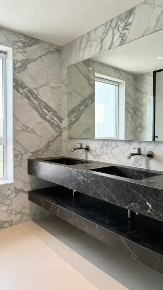 Sleek Floating Vanities for Master Suites
