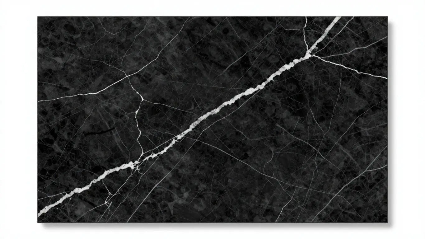 Nero Marquina marble slab sketch